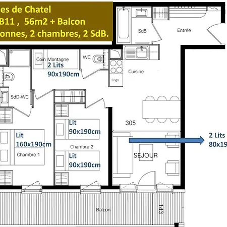 A Avec Balcon Et Acces Piscine - Fr-1-693-105 Châtel